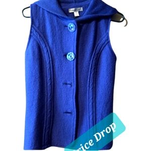 Cold Water Creek Women's sweater vest with hood